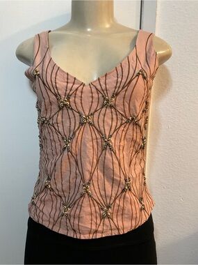 Spiegel women’s y2k beaded tank top size XS